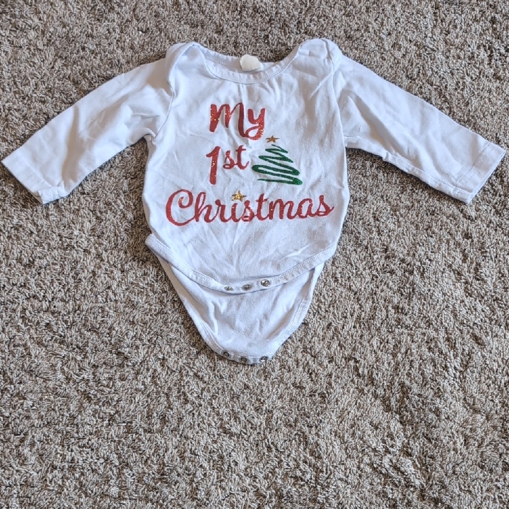 My 1st Christmas Kids One Piece - White